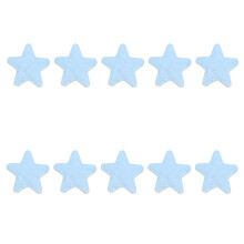 Breloque étoile en tissu coloré Double face, 10 pièces,-Bleu