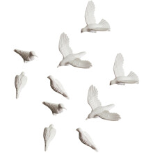 Mini White Doves Bulk for Crafts,Miniature Birds Figurine-L
