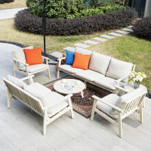 Abrihome 5Piece Wood Garden sofa Set with Cushions