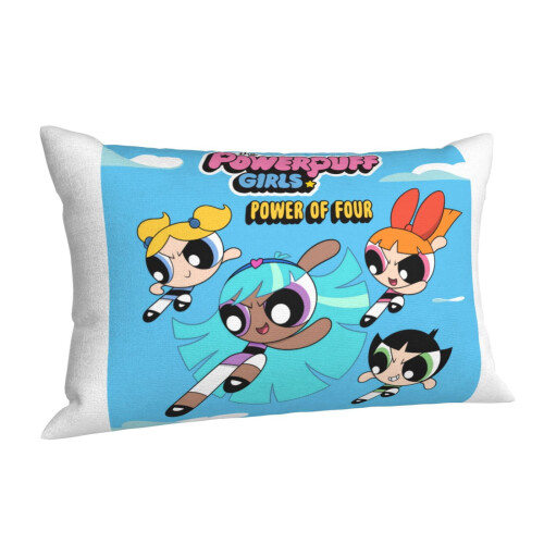 Μαξιλαροθήκες Powerpuff Girls με απαλό χνουδωτό φερμουάρ 20x30 εκ. 1