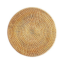 Round Woven Placemats Natural Water Hyacinth 4 Pack