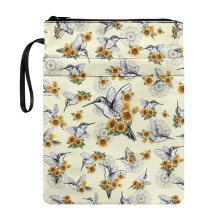Sunflower & Hummingbird Book Cover Sleeve – Polyester,