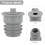 Silicone Drain Pipe Seal Gray 1 Piece 5
