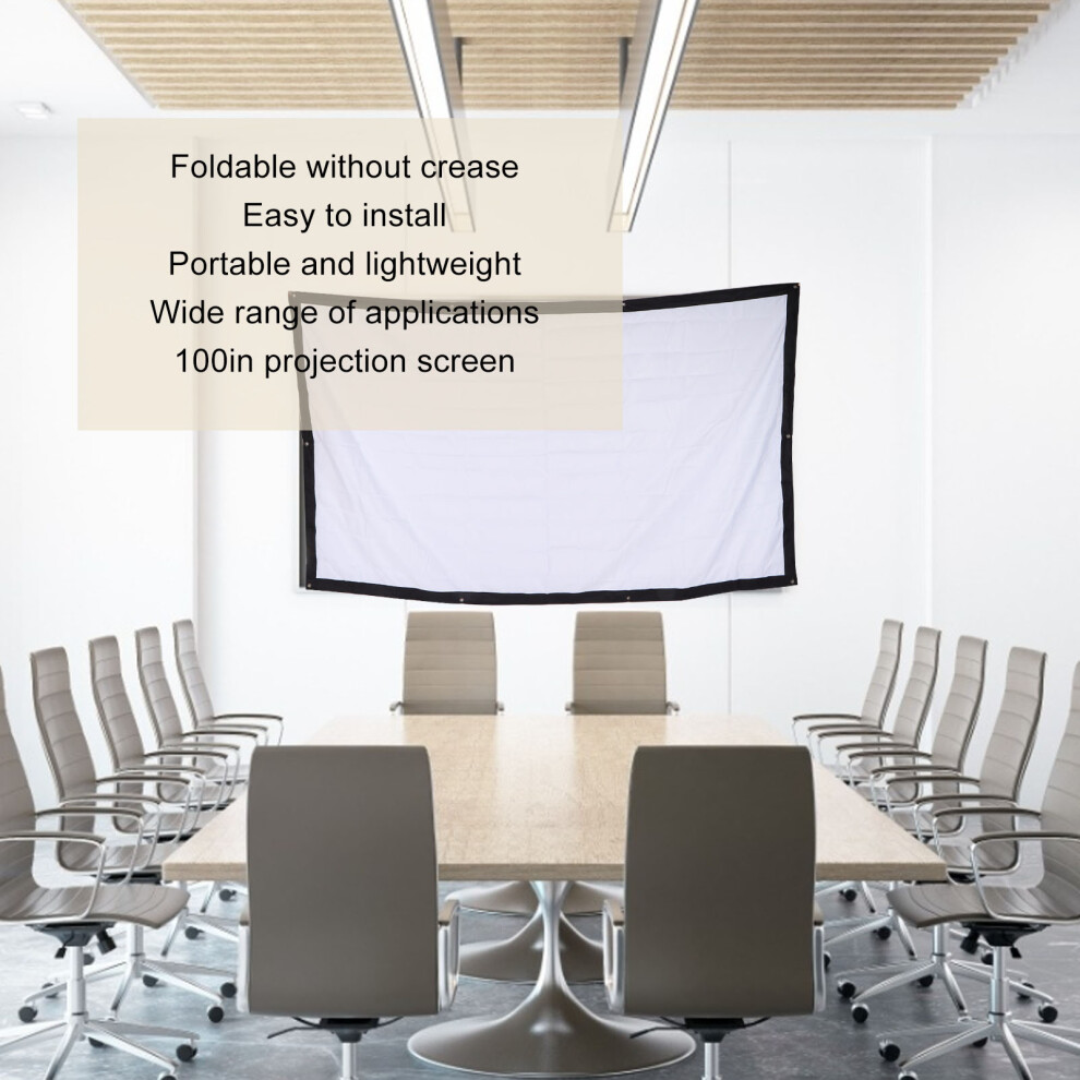 100In Foldable Anticrease Projection Screen Canvas 7806371643944
