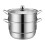 Stainless Steel Steamer Pot 2-Tier with Lid 1