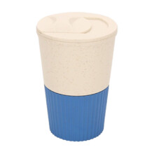 Tasse à café portable en paille de blé avec couvercle, réutilisable et