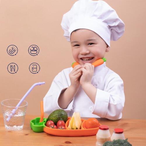 Baby Silicone Suction Plate Set with Utensils