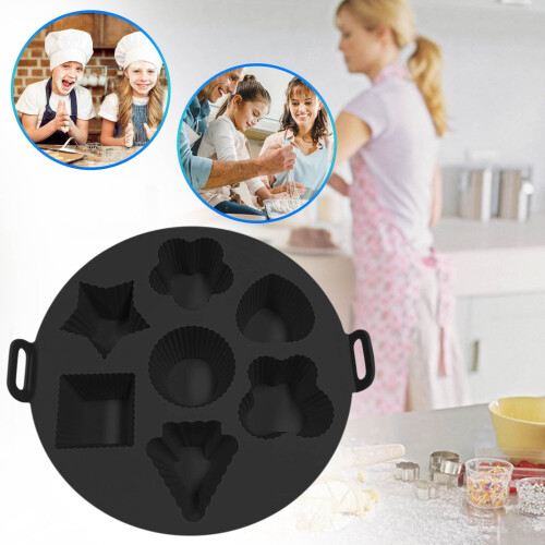 Silicone 7-Hole Cake Tool Pad, 8.26 x 1.65 in 2