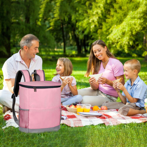 Camping Cooler Backpack Insulated 30-Can Capacity 1
