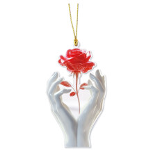 Hot Sale ornament hooks Valentine'S Day Fabric Wreath Artificial Spring Wreaths with Bows Garland Decoration for H