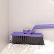 2Pcs Rotating Crevice Cleaning Brush for Bathroom & Kitchen – Hard Bristle, Purple, Compatible with Teqhome