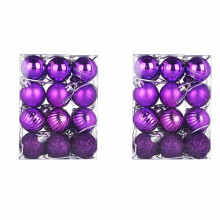 Christmas Ball Ornaments Purple Shatterproof 48PCS