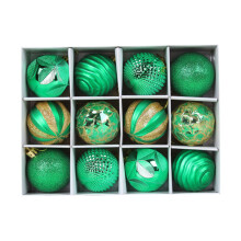Christmas Ball Ornaments Shatterproof Green 12 pcs