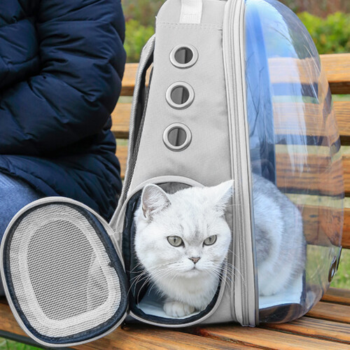 Living And Home Transparent Capsule Pet Travel Backpack 1