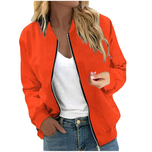 Giacca bomber da donna, leggera, alla moda per l'autunno, giacca corta