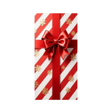 35x73in Christmas Door Cover with Gift Box & Bow, Merry Christmas Front Door Backdrop for Indoor/Outdoor Holiday Decor – Compatible with Standard