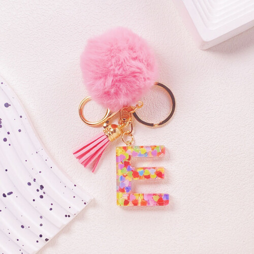 Initial Letter Keychain for Women Bag Charm 1 Pack
