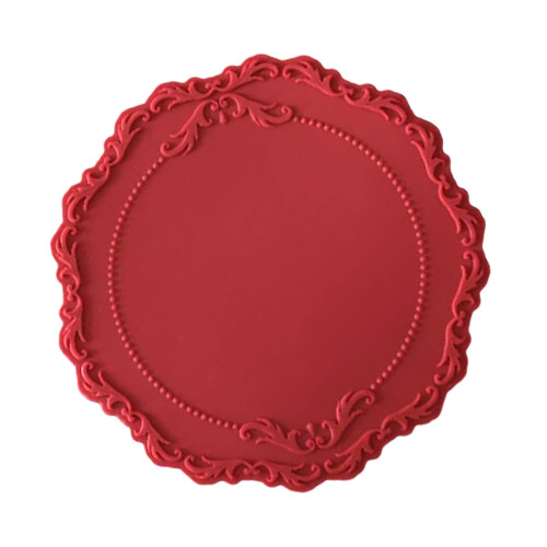 European Lace Embossed Placemats 23cm Silicone