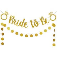 Bannière « Future mariée » à paillettes dorées, bannière pour enterrement de vie de jeune fille, panneau « Future mariée », décoration