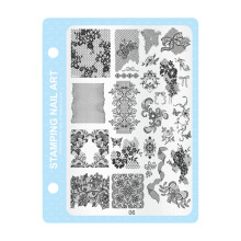 Festive Pattern Stainless Steel Nail Art Stamping Plate Nail-06