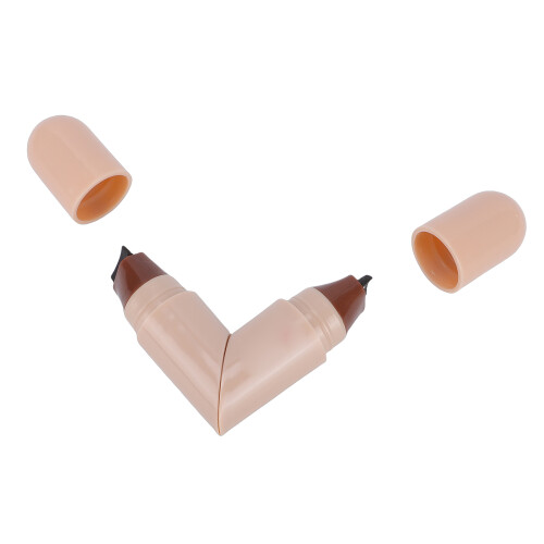 Faltbarer Doppelkopfstempel-Stift ABS Braun