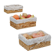 3 leipäkorin setti puuvillasisäkkeellä