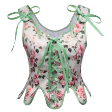 Corset Costume for Retro Party Stage Performances-Green S