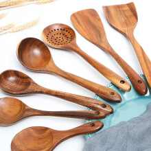 Kochutensilien-Set aus Holz, Premium-Qualität, antihaftbeschichtet, mit Softgriff