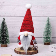 FAMTKT Christmas Gnome Decorations for Tabletop, Tiered Tray & Shelf – Handmade Elf Ornaments, Holiday Party Decor, Compatible with Xmas Themes