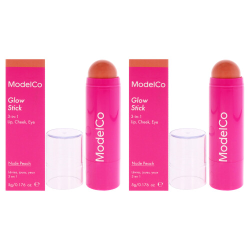 ModelCo Glow Stick Nude Peach 0,176 oz Make-up-Packung mit 2 Stück