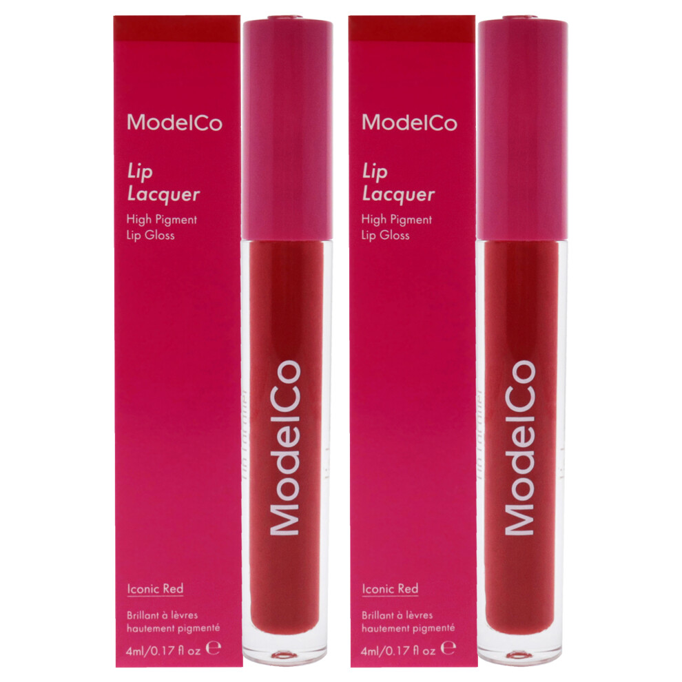 Modelco Lip Lacquer - Iconic Red - Pack Of 2 By For Women - 0.17 Oz