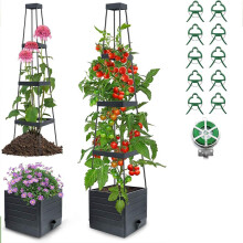 2pcs Self Watering 4 Tier Tomato Planter Pot Grower Vine Trellis Support