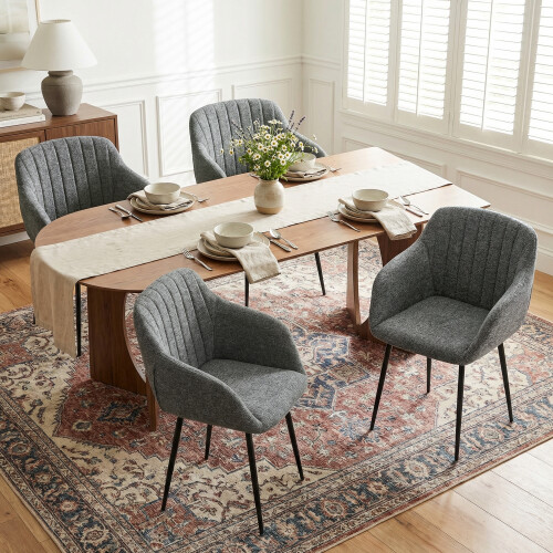 (Slate Grey, Set of 2) GOEURVANT Dining Chairs