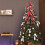 Christmas Tree Bow Buffalo Plaid Red Black Burlap 1 Pack 5