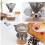 Ρίξτε από πάνω Coffee Dripper Επαναχρησιμοποιήσιμο Κώνο Φίλτρο Καφέ Φορητό 4