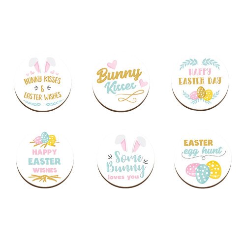Easter Bunny Wooden Coasters 4 or 6 Pack