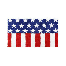 Independence Day Flag Pattern Non-Slip Indoor/Outdoor Carpet – Compatible with 4th of July & Home Welcome Decor