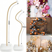 2.5M & 1.5M Balloon Arch Stand Kit, Free Bend Half Arch Balloon Column Stand
