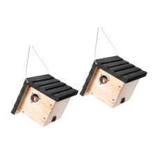 Nid d'oiseau pour colibri, Cage artisanale, jouet-Noir