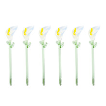 Japanese Artisanal Crafted 6 Mini Glass Flower Bright-No. 38