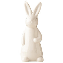 Ceramic Bunny Figurine, Porcelain Easter Rabbit Decor – Modern Home Statue (Non-Edible Art Piece)