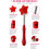 Red LED Light Up Star Magic Wand Toy for Kids 30cm 3