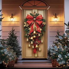 Christmas Door Cover with Gift Box Design – Merry Christmas Hanging Banner for Front Door, Wall, Porch & Party Decor