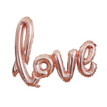 Love Letter Foil Balloons Yellow for Weddings Anniversaries
