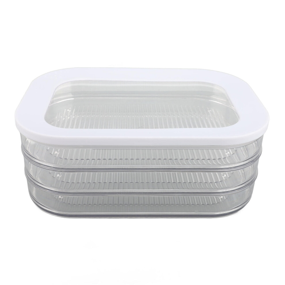 Large Airtight Deli Meat Container - Clear PET, Stackable,