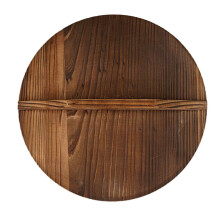Wooden Wok Lid Brown Synthetic Anti-Scald Design