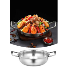 Stainless Steel Single-Serve Soup Pot 18cm with Double