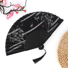 Handheld Fans Silk Folding Foldable Fans Vintage Bamboo Frames Chinese Japanese Fans for Dancing Cosplay Wedding Party Props Decoration