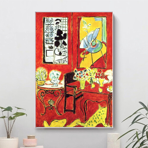 AVOI Henri Matisse καμβάς τοίχου μεγάλη κόκκινη εσωτερική αφίσα εκτύπωσης αφηρημένη 1
