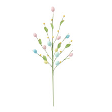 Stylish Easter Egg Bouquet Floral Stem with Eggs & Leaves – Festive Home/Party Desktop Decoration